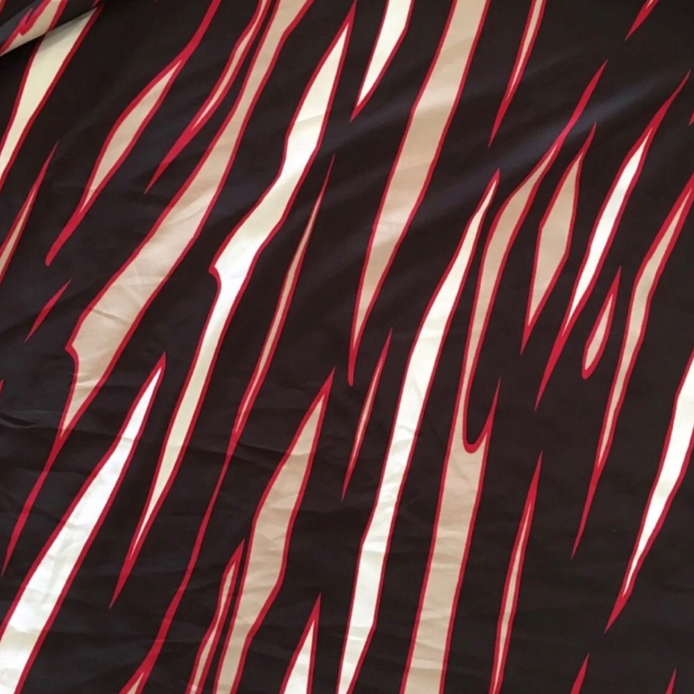Brown Animal Print Striped Fabric